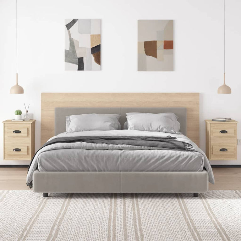 Nachtkastjes 2 st wandgemonteerd 41,5x36x53 cm sonoma eiken MeubelReus