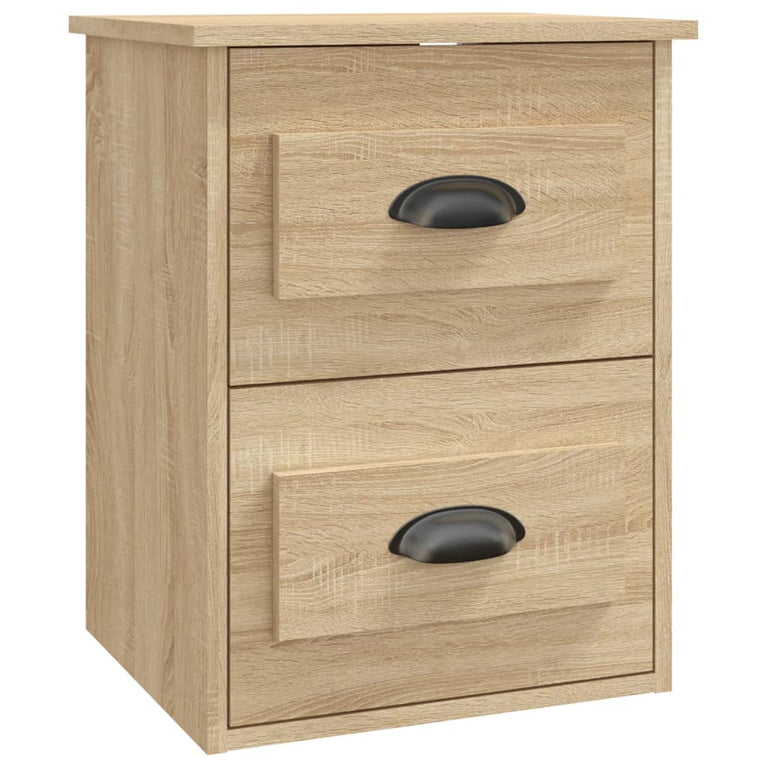 Nachtkastjes 2 st wandgemonteerd 41,5x36x53 cm sonoma eiken MeubelReus