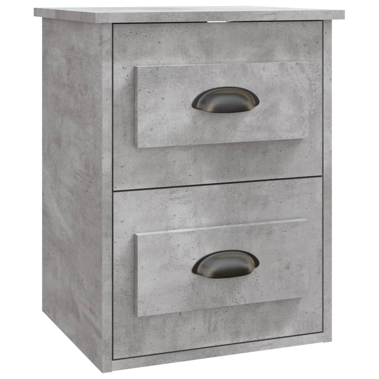 Nachtkastjes 2 st wandgemonteerd 41,5x36x53 cm betongrijs MeubelReus