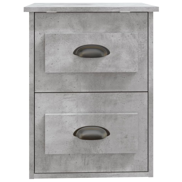 Nachtkastjes 2 st wandgemonteerd 41,5x36x53 cm betongrijs MeubelReus