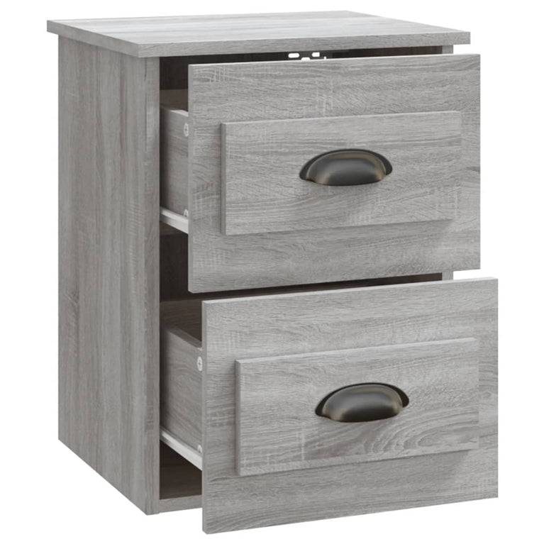 Nachtkastjes 2 st wandgemonteerd 41,5x36x53 cm grijs sonoma MeubelReus