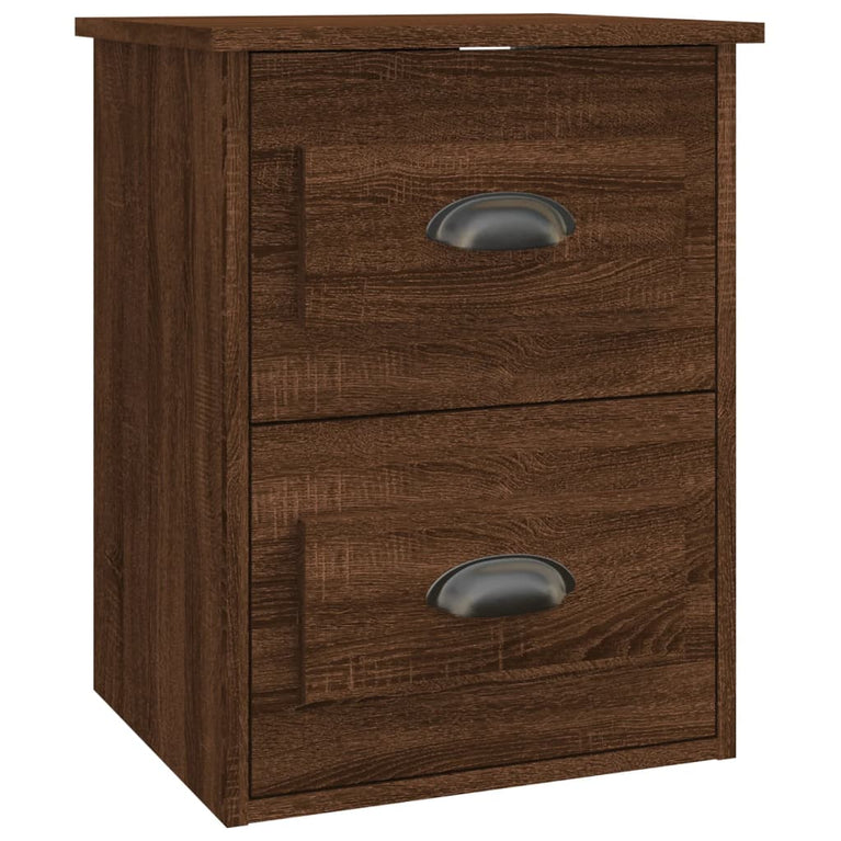 Nachtkastjes 2 st wandgemonteerd 41,5x36x53 cm bruin eikenkleur MeubelReus