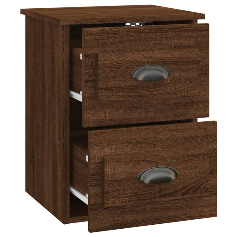 Nachtkastjes 2 st wandgemonteerd 41,5x36x53 cm bruin eikenkleur MeubelReus