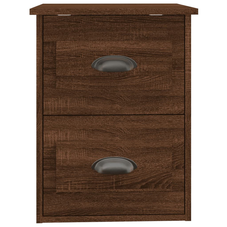 Nachtkastjes 2 st wandgemonteerd 41,5x36x53 cm bruin eikenkleur MeubelReus
