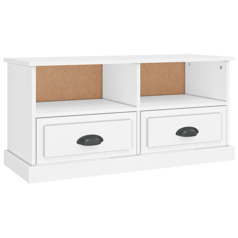 Tv-meubel 93x35,5x45 cm bewerkt hout wit MeubelReus