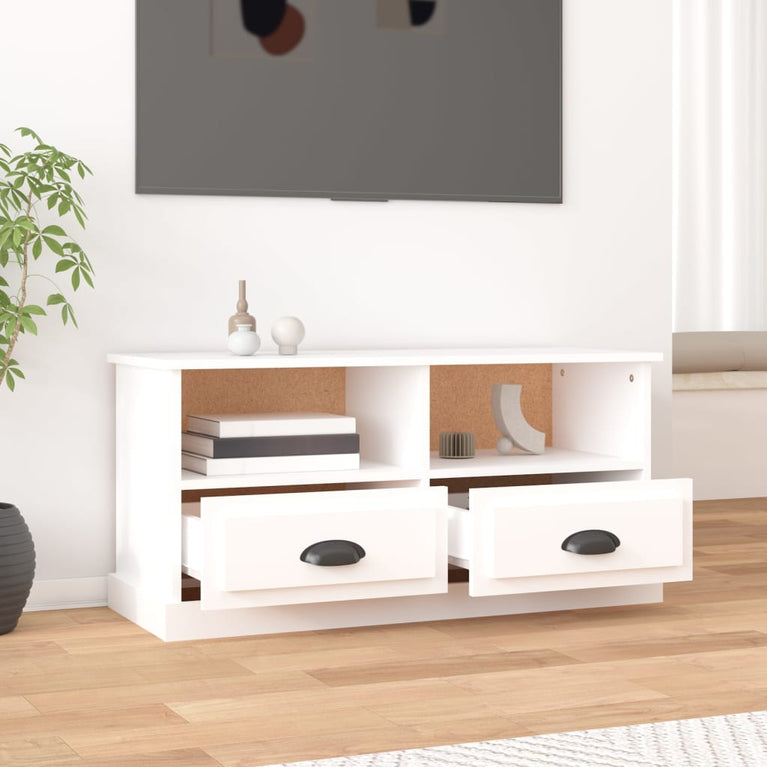 Tv-meubel 93x35,5x45 cm bewerkt hout wit MeubelReus