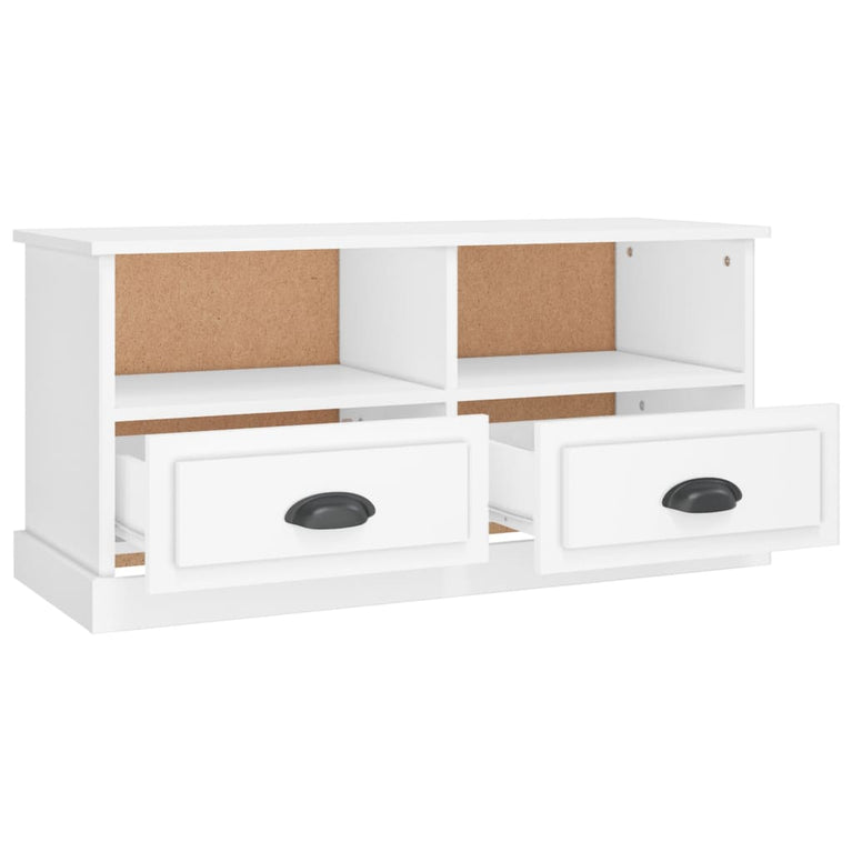 Tv-meubel 93x35,5x45 cm bewerkt hout wit MeubelReus