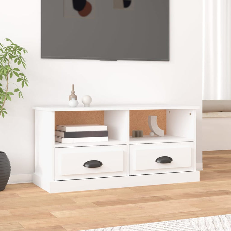 Tv-meubel 93x35,5x45 cm bewerkt hout wit MeubelReus