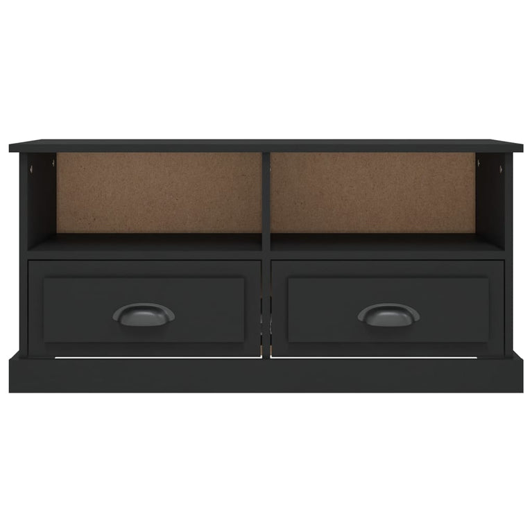Tv-meubel 93x35,5x45 cm bewerkt hout zwart MeubelReus