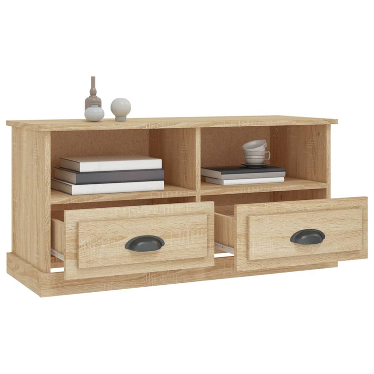 Tv-meubel 93x35,5x45 cm bewerkt hout sonoma eikenkleurig MeubelReus