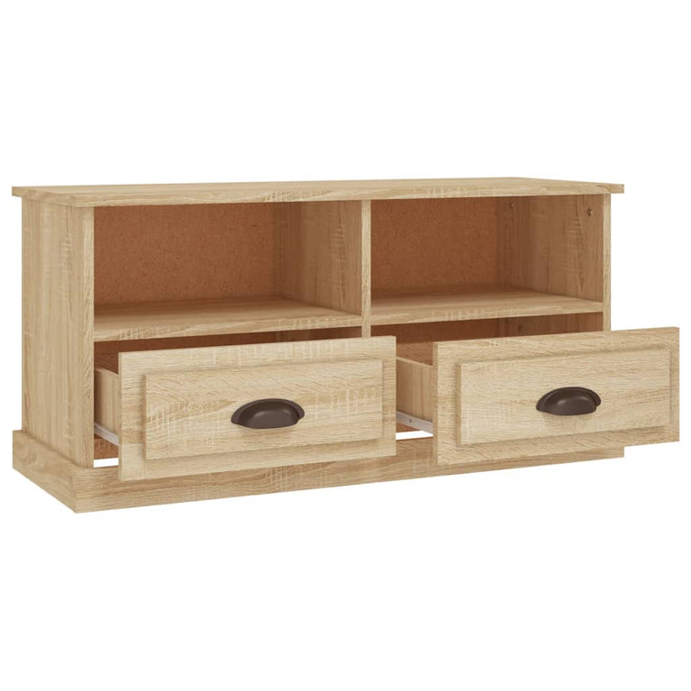 Tv-meubel 93x35,5x45 cm bewerkt hout sonoma eikenkleurig MeubelReus