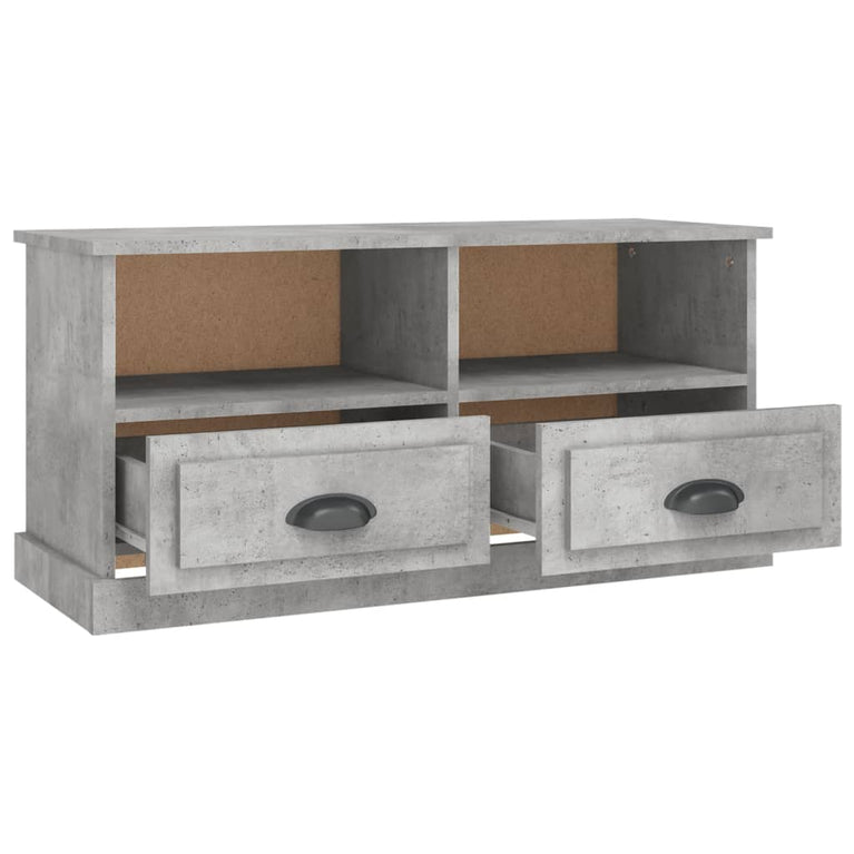 Tv-meubel 93x35,5x45 cm bewerkt hout betongrijs MeubelReus
