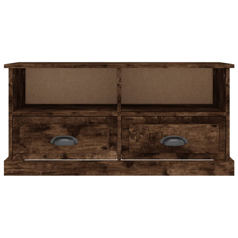 Tv-meubel 93x35,5x45 cm bewerkt hout gerookt eikenkleurig MeubelReus