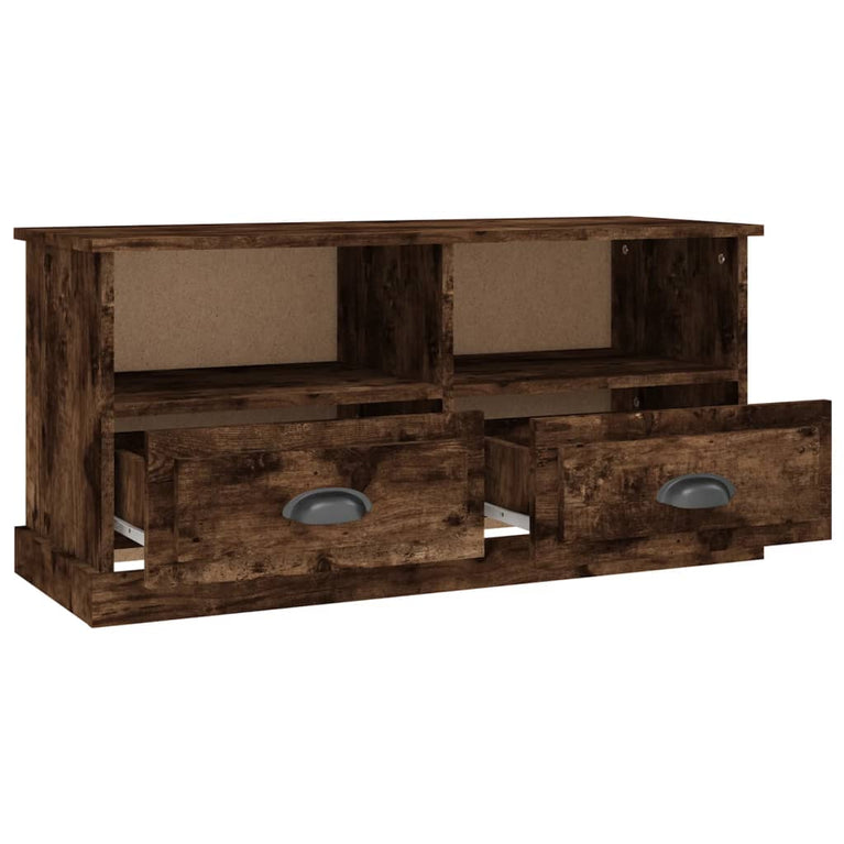 Tv-meubel 93x35,5x45 cm bewerkt hout gerookt eikenkleurig MeubelReus