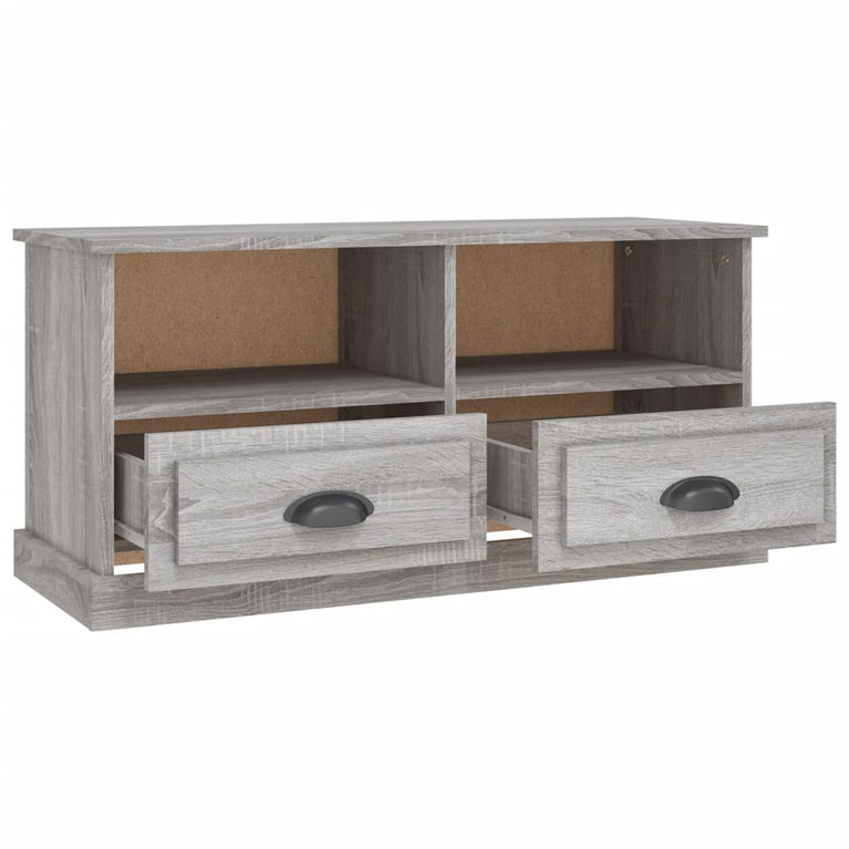 Tv-meubel 93x35,5x45 cm bewerkt hout grijs sonoma eikenkleurig MeubelReus