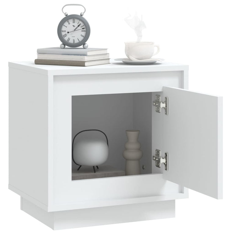 Nachtkastjes 2 st 44x35x45 cm bewerkt hout wit MeubelReus
