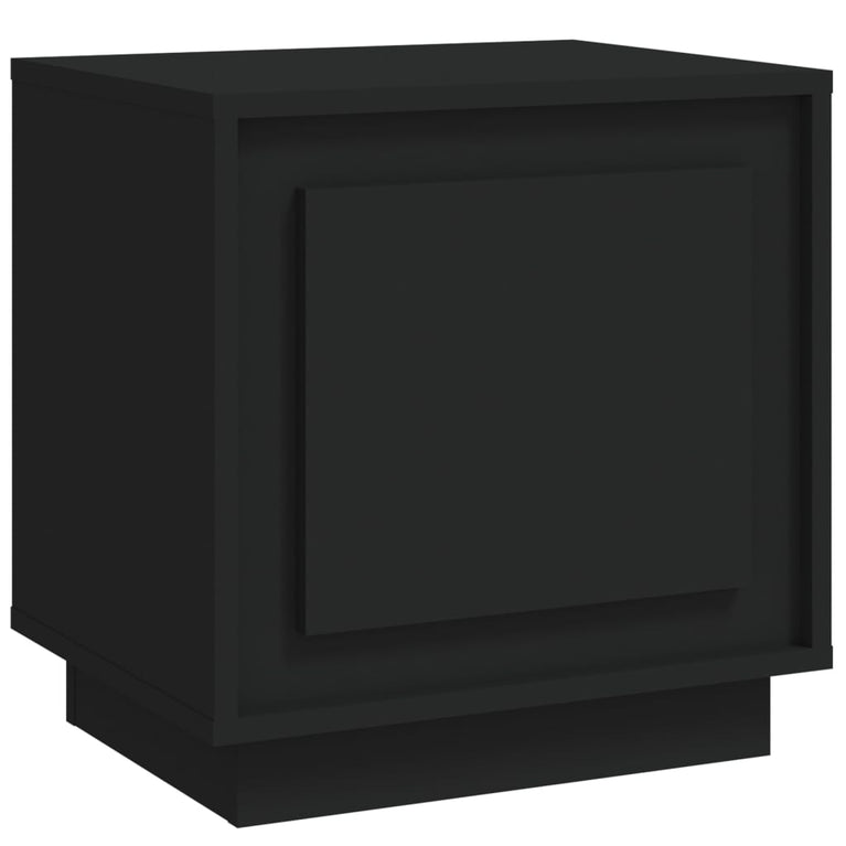Nachtkastje 44x35x45 cm bewerkt hout zwart MeubelReus