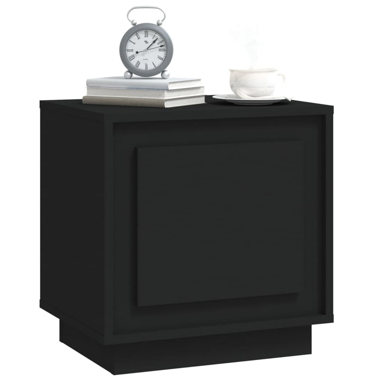Nachtkastjes 2 st 44x35x45 cm bewerkt hout zwart MeubelReus