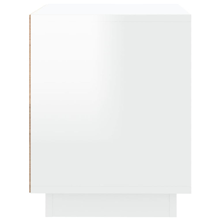 Nachtkastjes 2 st 44x35x45 cm bewerkt hout hoogglans wit MeubelReus