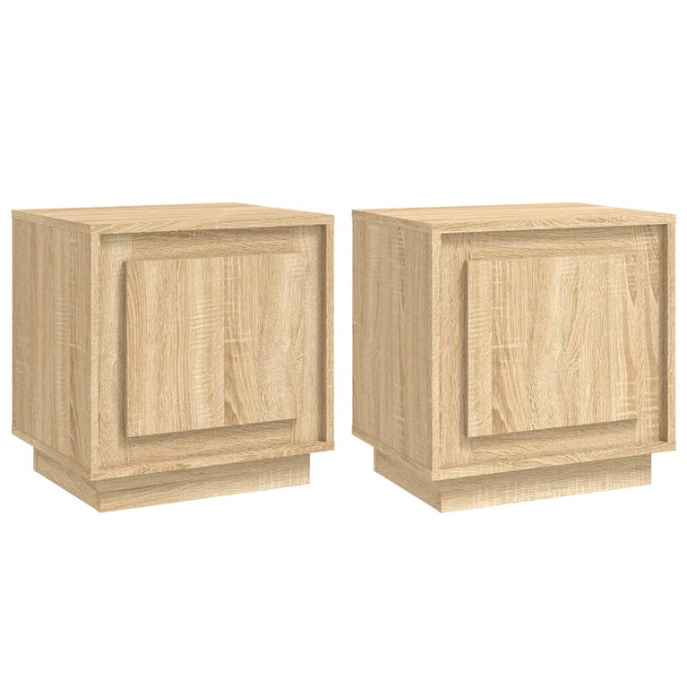 Nachtkastjes 2 st 44x35x45 cm bewerkt hout sonoma eikenkleurig MeubelReus