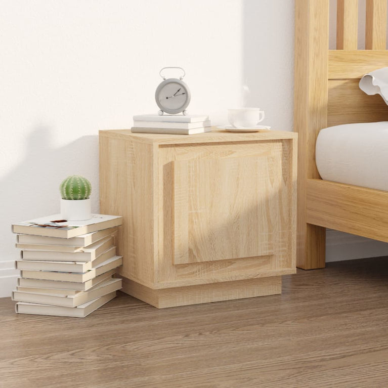 Nachtkastjes 2 st 44x35x45 cm bewerkt hout sonoma eikenkleurig MeubelReus
