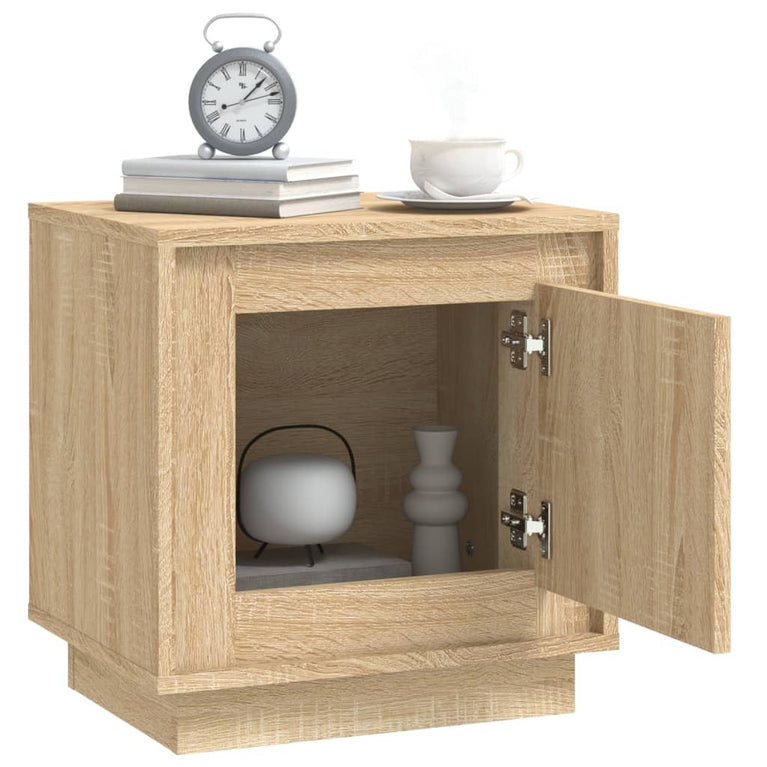 Nachtkastjes 2 st 44x35x45 cm bewerkt hout sonoma eikenkleurig MeubelReus