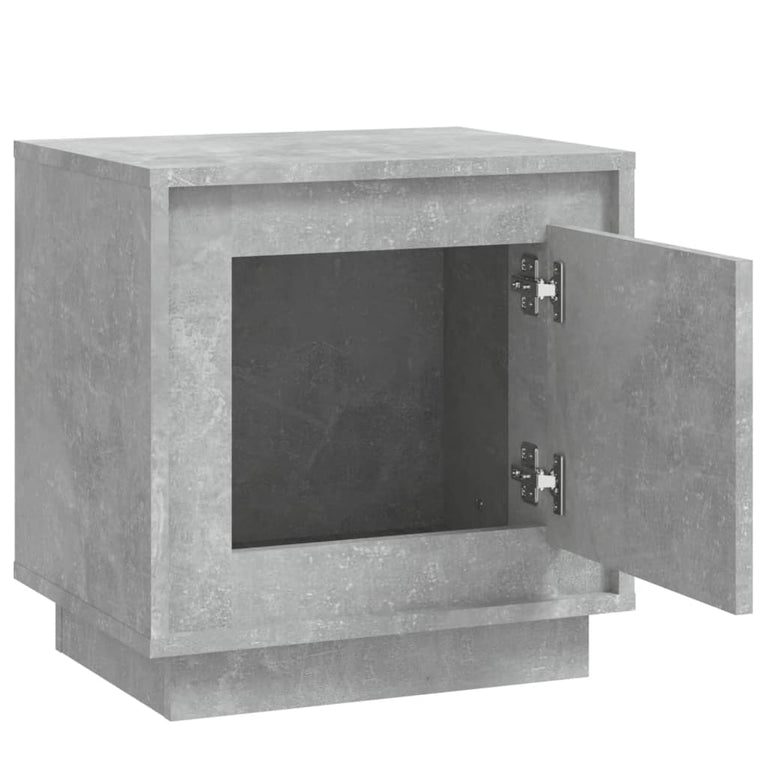 Nachtkastjes 2 st 44x35x45 cm bewerkt hout betongrijs MeubelReus