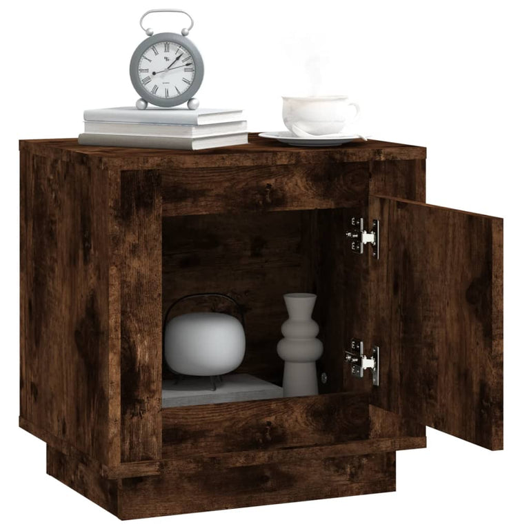 Nachtkastjes 2 st 44x35x45 cm bewerkt hout gerookt eikenkleurig MeubelReus