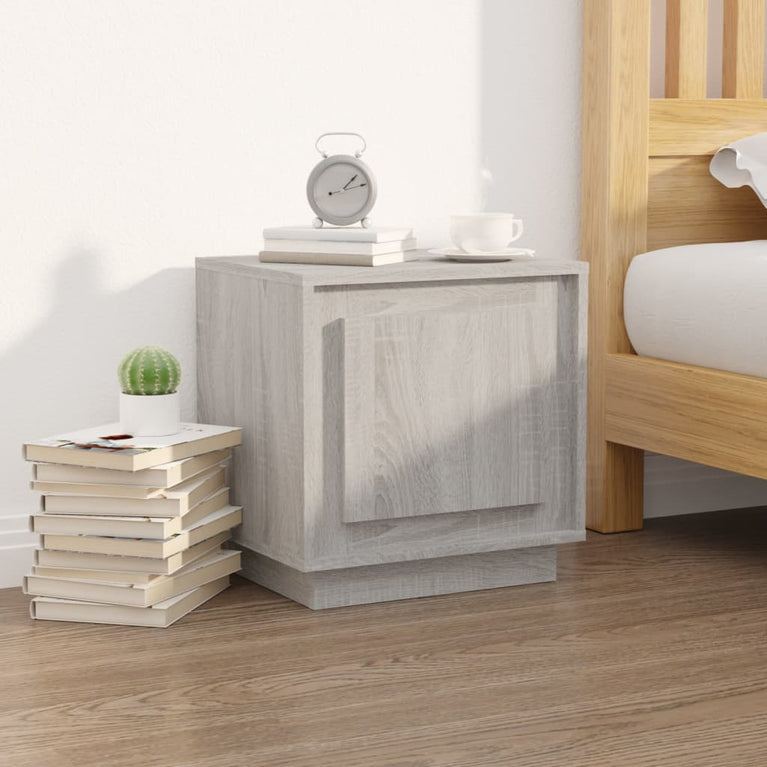 Nachtkastjes 2 st 44x35x45 cm bewerkt hout grijs sonoma eiken MeubelReus