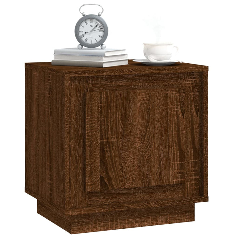 Nachtkastjes 2 st 44x35x45 cm bewerkt hout bruin eikenkleur MeubelReus