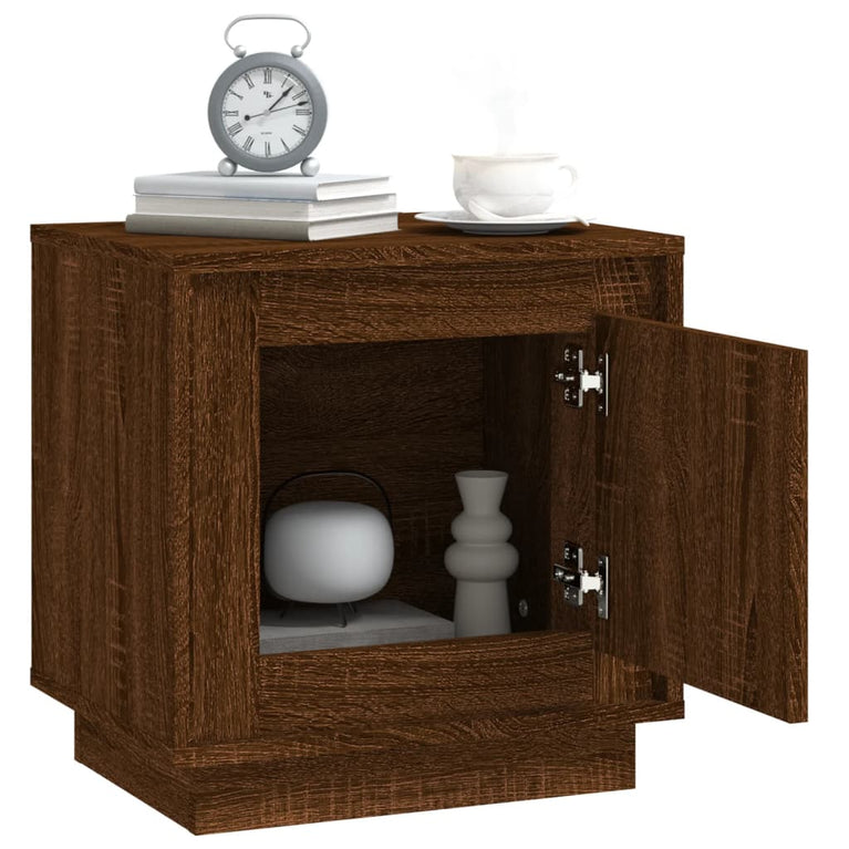Nachtkastjes 2 st 44x35x45 cm bewerkt hout bruin eikenkleur MeubelReus