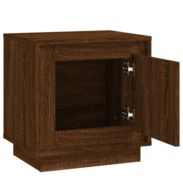 Nachtkastjes 2 st 44x35x45 cm bewerkt hout bruin eikenkleur MeubelReus