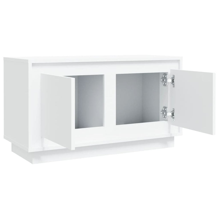 Tv-meubel 80x35x45 cm bewerkt hout wit MeubelReus