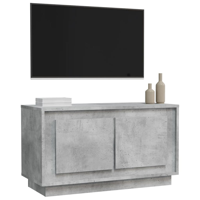 Tv-meubel 80x35x45 cm bewerkt hout betongrijs MeubelReus