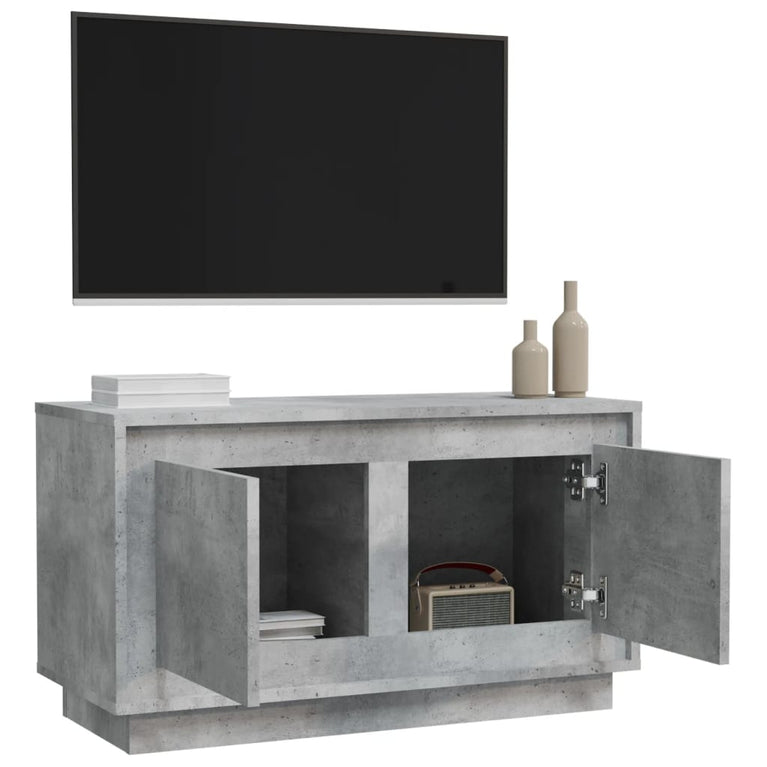 Tv-meubel 80x35x45 cm bewerkt hout betongrijs MeubelReus