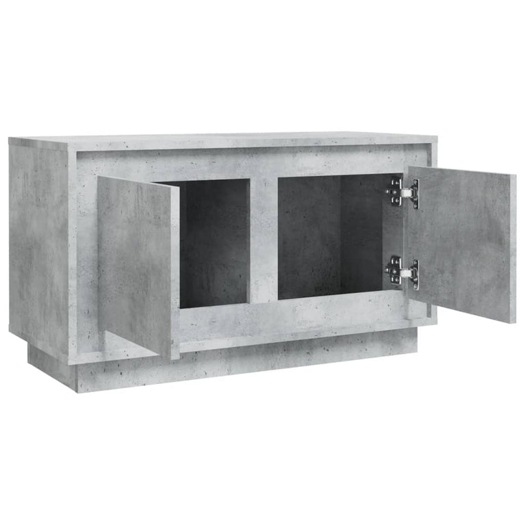 Tv-meubel 80x35x45 cm bewerkt hout betongrijs MeubelReus