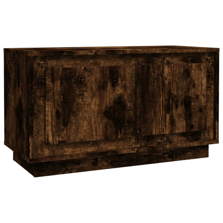 Tv-meubel 80x35x45 cm bewerkt hout gerookt eikenkleurig MeubelReus
