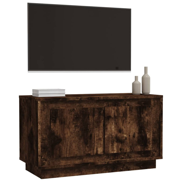 Tv-meubel 80x35x45 cm bewerkt hout gerookt eikenkleurig MeubelReus