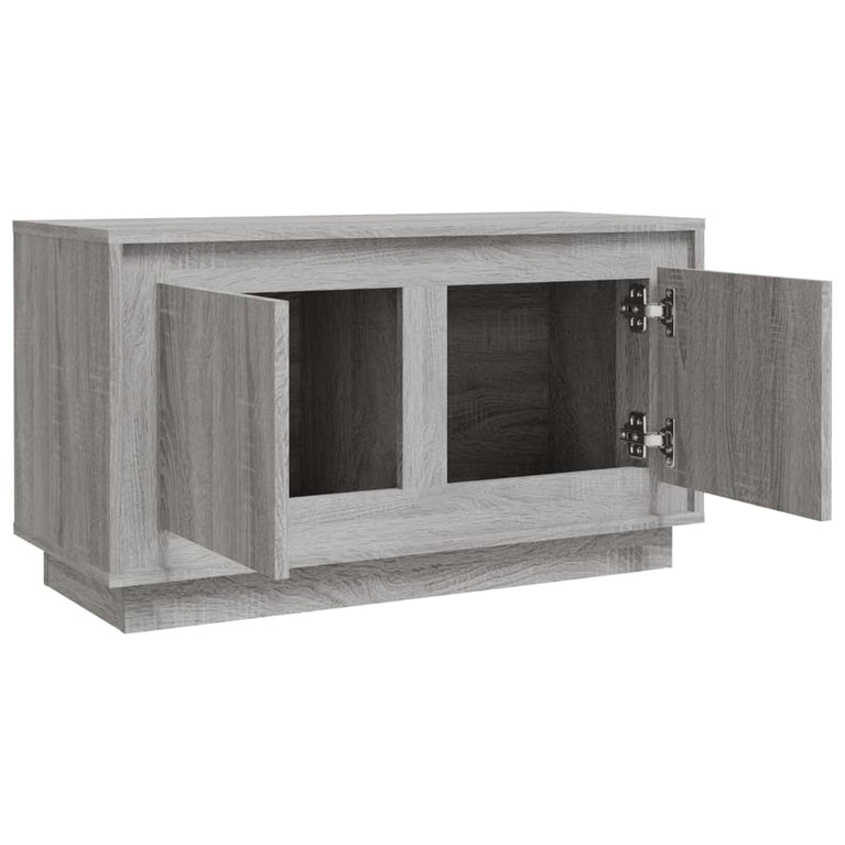 Tv-meubel 80x35x45 cm bewerkt hout grijs sonoma eikenkleurig MeubelReus