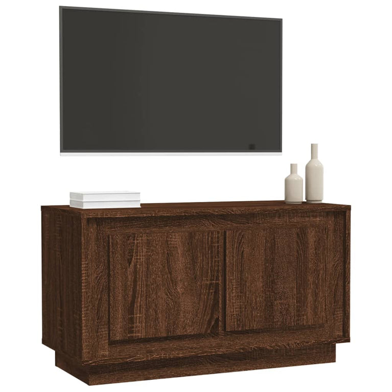 Tv-meubel 80x35x45 cm bewerkt hout bruin eikenkleur MeubelReus