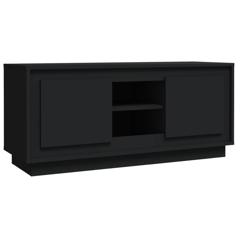 Tv-meubel 102x35x45 cm bewerkt hout zwart MeubelReus