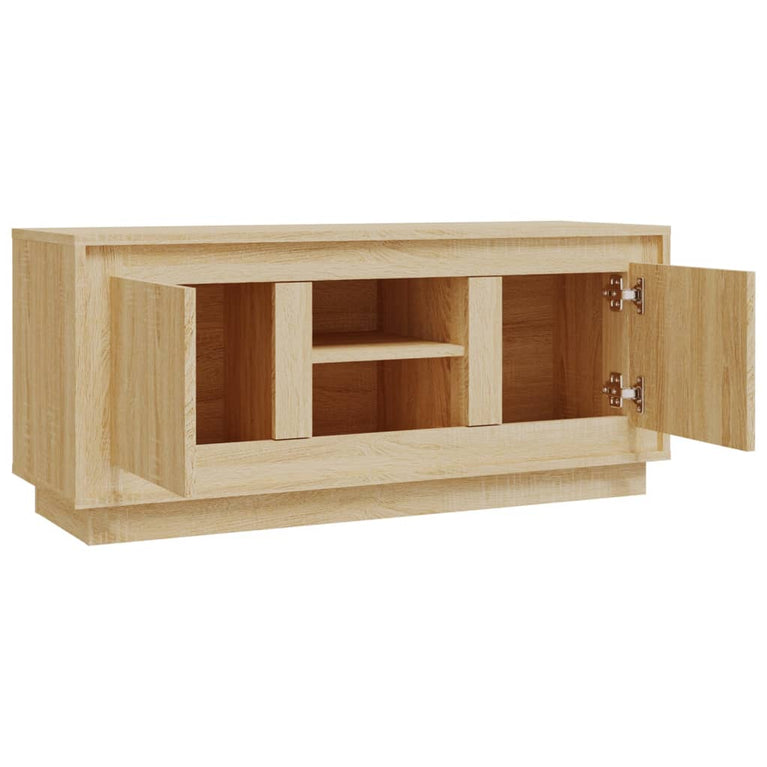 Tv-meubel 102x35x45 cm bewerkt hout sonoma eikenkleurig MeubelReus