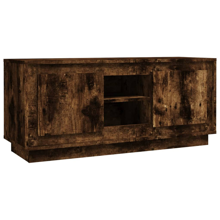 Tv-meubel 102x35x45 cm bewerkt hout gerookt eikenkleurig MeubelReus