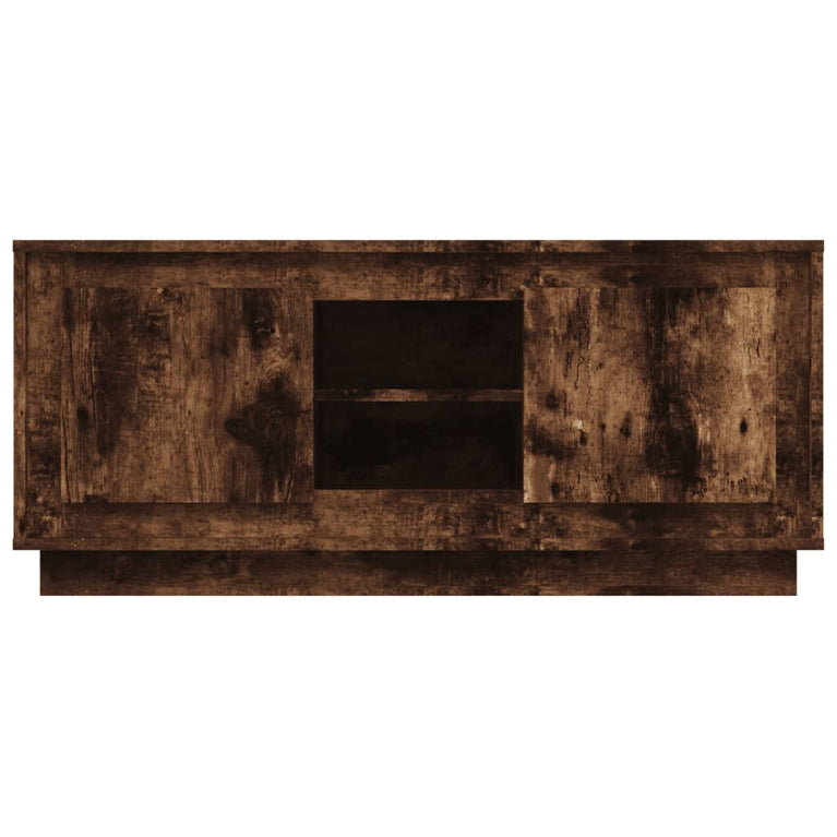 Tv-meubel 102x35x45 cm bewerkt hout gerookt eikenkleurig MeubelReus