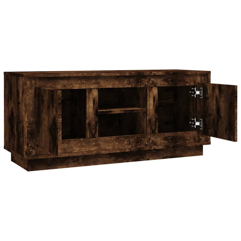 Tv-meubel 102x35x45 cm bewerkt hout gerookt eikenkleurig MeubelReus