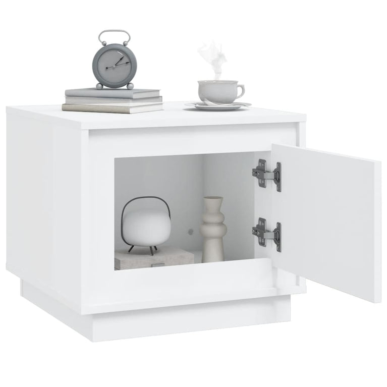 Salontafel 51x50x44 cm bewerkt hout wit MeubelReus