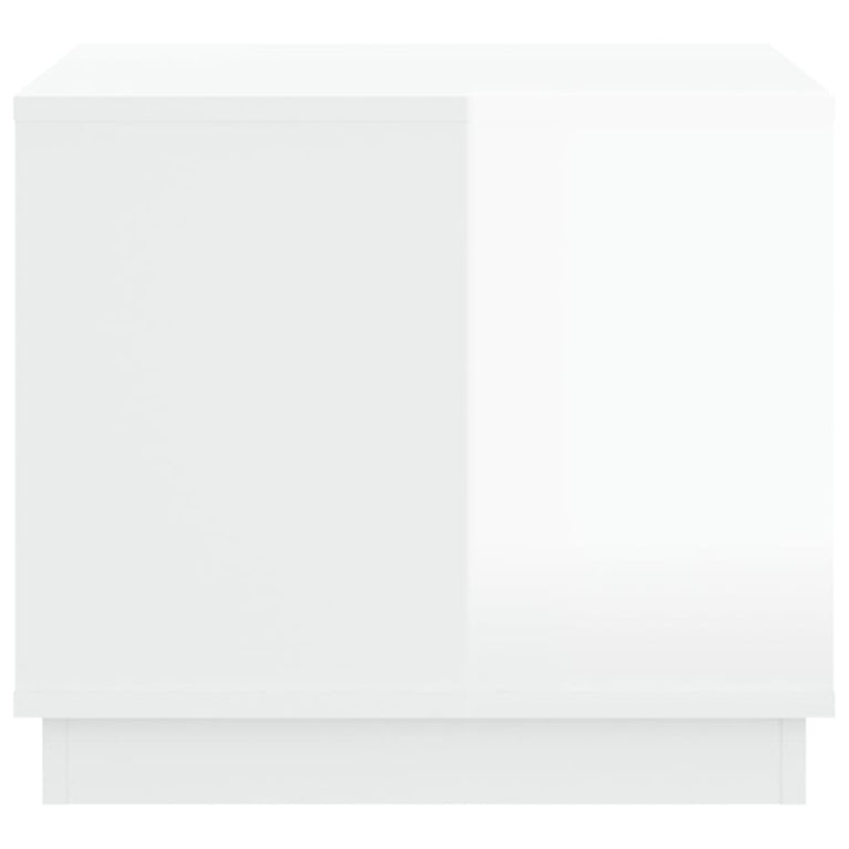 Salontafel 51x50x44 cm bewerkt hout hoogglans wit MeubelReus