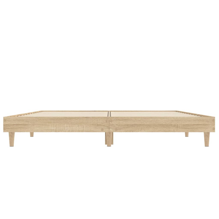 Bedframe bewerkt hout sonoma eikenkleurig 120x190 cm