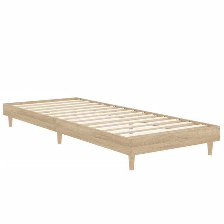 Bedframe bewerkt hout sonoma eikenkleurig 75x190 cm