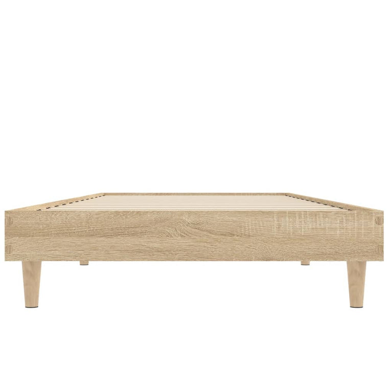Bedframe bewerkt hout sonoma eikenkleurig 75x190 cm
